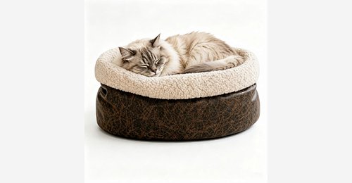 Round Bolster Pet Bed | High-Wall Calming Donut Cushion for Small Dogs & Cats - Model MJ-PET012 | Mingjin Puf China
