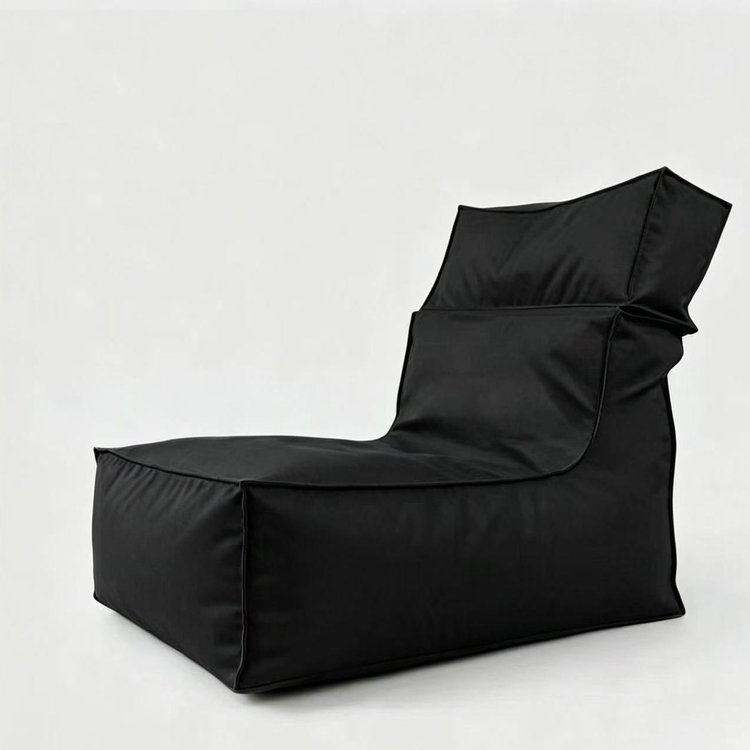 Black Folded Beach Puf Bag Krzesło - Plaża Folded Puf Bag Krzesło Producent & amp; Chiny Factory