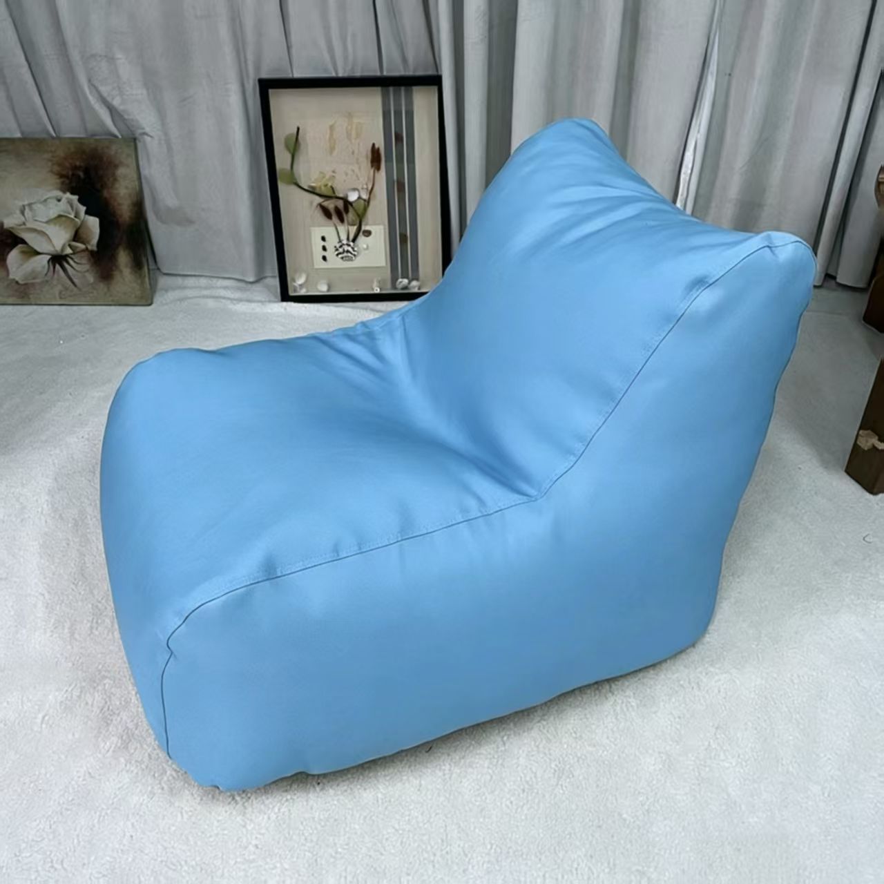 Niebieskie dzieci Puf Bag Krzesło - Faktura Puf Puf dla dzieci Producent & amp; Chiny