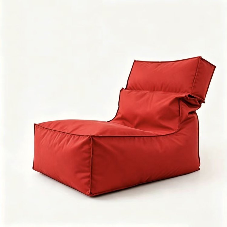 Red Folded Beach Puf Bag Krzesło - Folded Beach Puf Bag Producent & amp; fabryka w Chinach