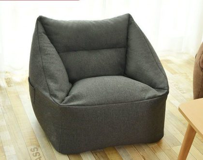 Szary Lounge Puf Puf Pokrywa fotela