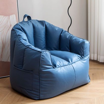 Navy Lounge Bag Puf Pokrywa fotela