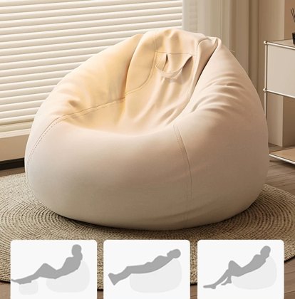 Beige Tear Drop Bag Puf Sofa Pouf - Faktura Pufowa Fotel Cover Producent & Chiny