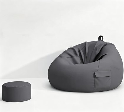 Graphite Tear Drop Puf Bag Krzesło - Faktura Puf Bag Factory Producent & amp; Chiny